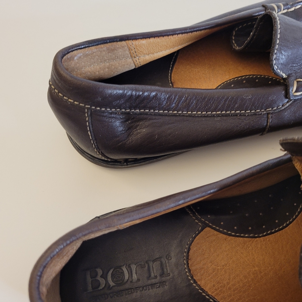 Men's Born Leather Loafer Slip-on Shoes size 10.5  (44.5) - Picture 10 of 12